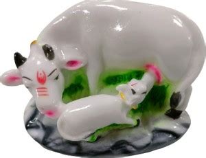 Dev Samagri Cow with Calf Idol Decorative Showpiece - 7.5 cm Price in ...