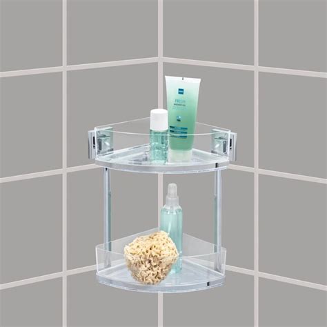 WENKO Chrome Stainless Steel 2-Shelf Hanging Shower Caddy 11.02-in x 7. ...