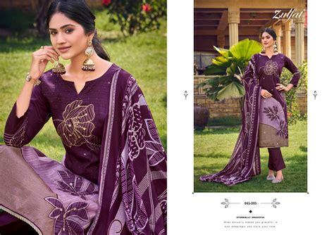 ZULFAT DESIGNER SUITS SAJNI VOL 7 JAM COTTON PRINT WITH WORK SUITS AT ...