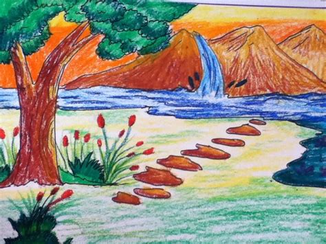 Nature Drawing Easy And Beautiful - Most beautiful scenes of the nature ...