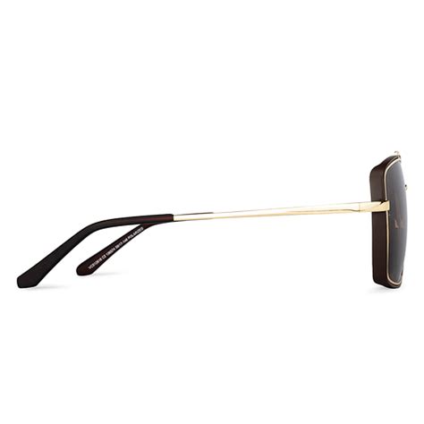 Buy Gold Brown Full Rim Rectangle Square Vincent Chase Online The Metal ...