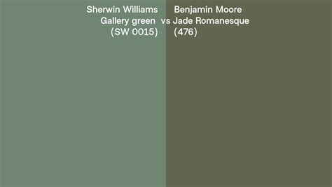 Sherwin Williams Gallery green (SW 0015) vs Benjamin Moore Jade ...