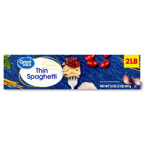 Great Value Thin Spaghetti Pasta, 32 oz - Walmart.com
