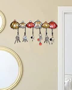 Dattatreya Metal Six Umbrella Key Hanging Decorative Showpiece Wall ...