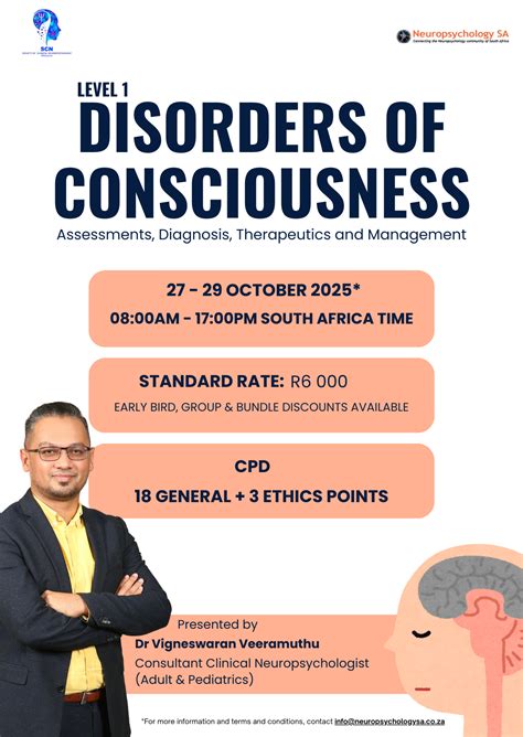 Disorders of Consciousness – Student Fee | Neuropsychology SA