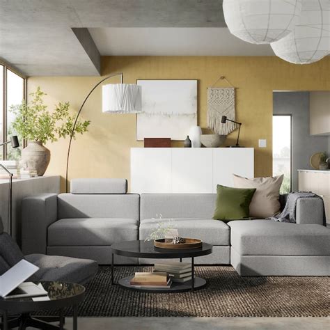 JÄTTEBO 4-seat mod sofa w chaise longue, right with headrest/Tonerud ...