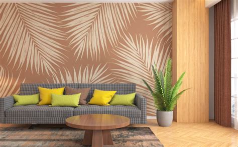 Illustrated Tropical Palm Tress Boho Wallpaper – Myindianthings