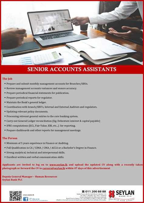 Seylan Bank Careers | Bank Accounting Jobs | Account Assistants ...