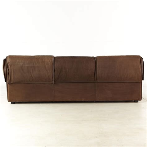 Niels Bendtsen for Niels Eilersen Mid Century Lotus Leather Sofa and ...