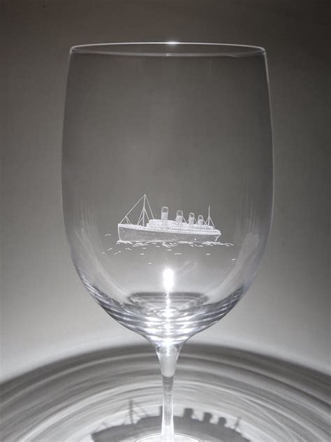 Titanic Wine Glass - the Titanic - Titanic Gifts - Hand Engraved Titanic - Personalized Gifts ...