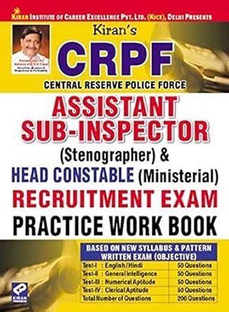 Buy Crpf Assistant Sub Inspector & Head Constable Pwb - 755 Book Online ...