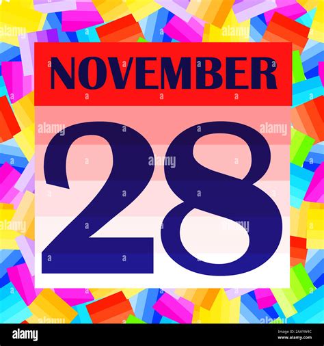 November 28 icon. For planning important day. Banner for holidays and ...