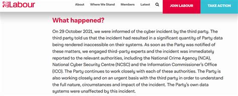 UK Labour Party reports ransomware data breach — Teletype
