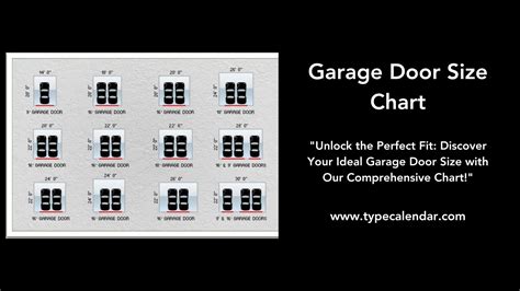 Free Printable Garage Door Sizes Chart Templates [PDF] / Inches