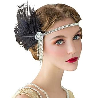 SWEETV Flapper Headbands Womens 1920s Headpiece Great Gatsby Inspired ...