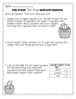 3rd Grade 2 Step Math Word Problems 的图像结果