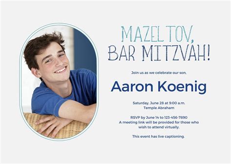 Bar Mitzvah Invitation Templates Free