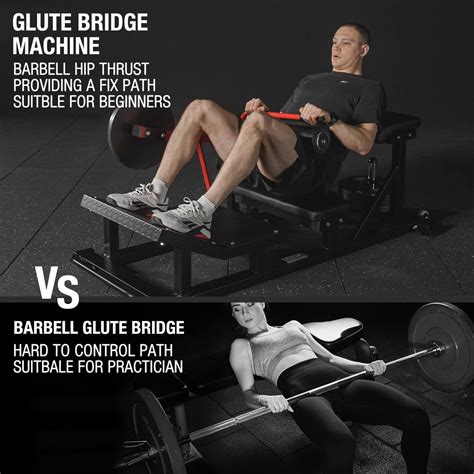GMWD Hip Thrust Machine 800LBS Glute Bridge Machine For Butt Shaping ...