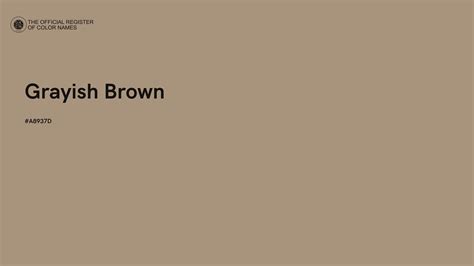 Grayish Brown color - #A8937D - The Official Register of Color Names