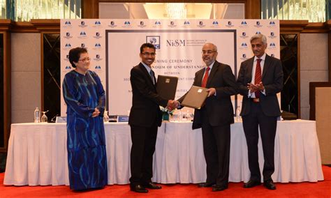 NISM Director Mr.Sandip Ghose signs MoU with SIDC CEO Mr.Azman Hisham ...