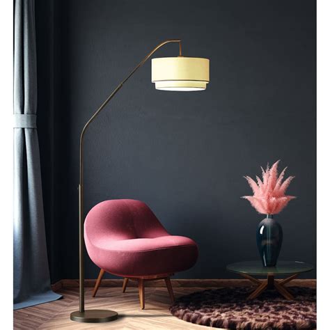 Artiva Bali 88" Oil Rubbed Bronze LED Arc lamp w/ Hancrafted Rattan ...