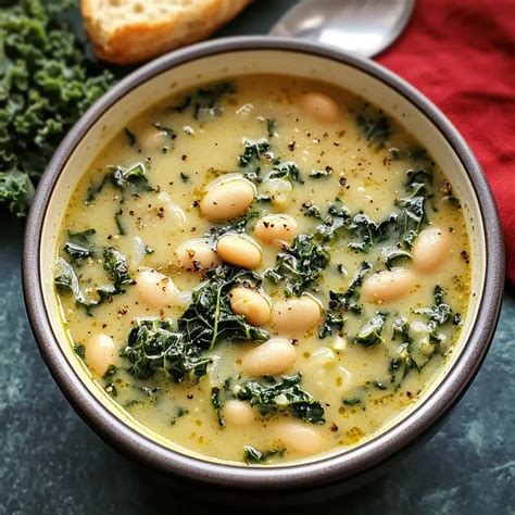 Creamy Kale And White Bean Soup - Family Table Vibes
