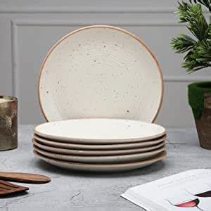 Buy miah decor Handcrafted Handmade Ceramic Stoneware Ribbed Cream ...