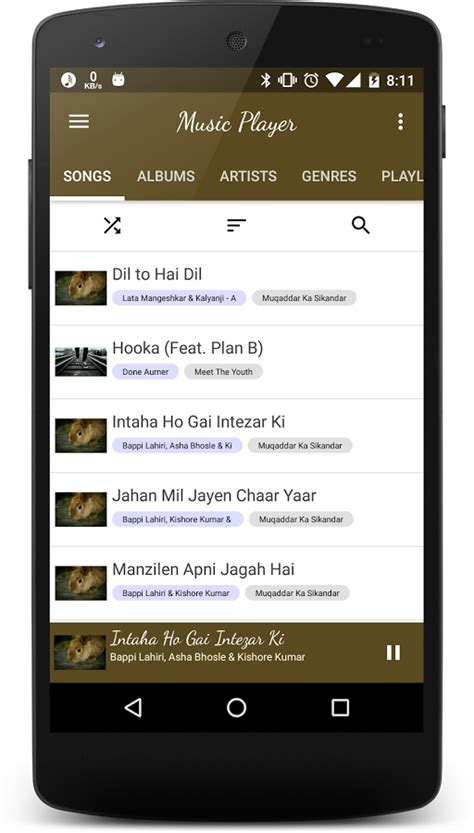 Music Player with Audio FX, un lettore musicale con un tema per ogni brano