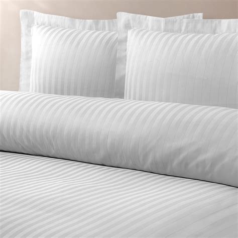 Sateen Stripe Duvet Cover // Grey (King) - Brooks Brothers Luxury ...