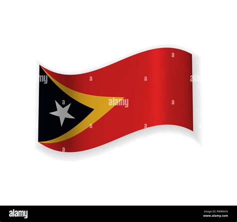 East Timor Flag. Country to country in Southeast Asia. Vector ...