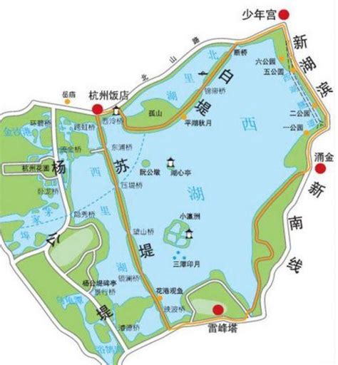 杭州西湖景区一日游线路设计-杭州西湖一日游景区设计