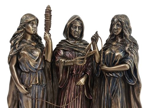7" 3 Sisters of Fate Greek Mythology Bronze Color Statue Clotho Atropo ...