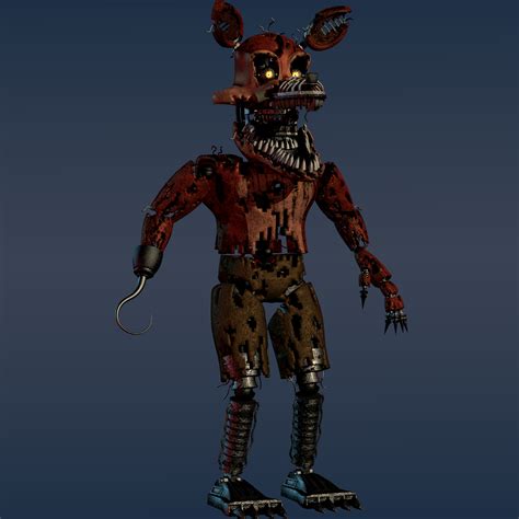 Nightmare Foxy V1 Finished - [FNaF 4 Blender] by ChuizaProductions on ...