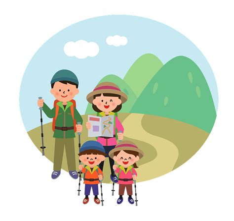 Hiking Family clipart. Free download transparent .PNG | Creazilla