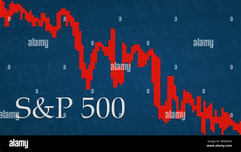 The American stock market index S&P 500 is falling. The red graph next ...