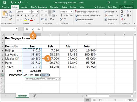 Image result for Formula Promedio Excel