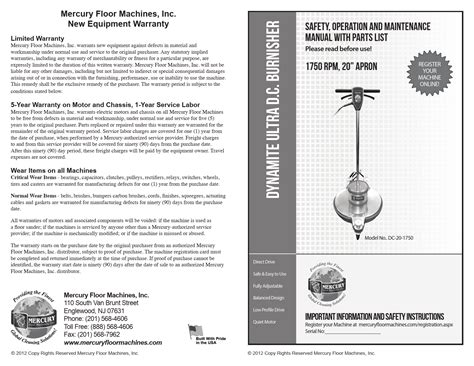 Mercury Floor Machines Device Database