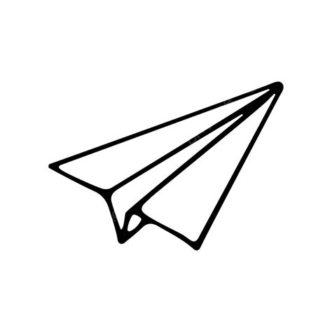 Black Paper Airplane Clipart Black Linear Paper Plane Icon Stock
