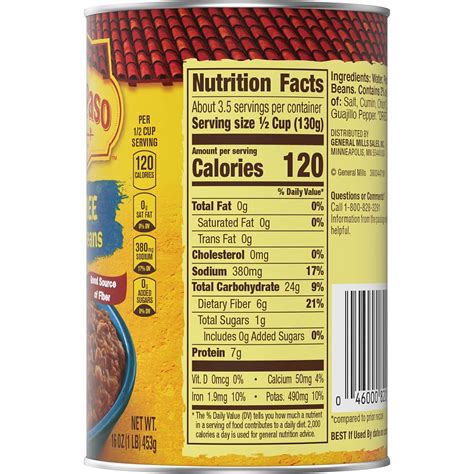 Fat Free Refried Beans, 16 oz - Mexican Sides - Old El Paso