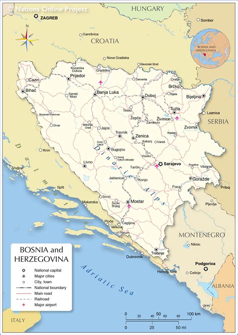 Political Map of Bosnia and Herzegovina - Nations Online Project