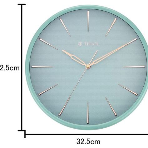 Buy Online Titan Contemporary Peacock Green Wall Clock in a Matte ...