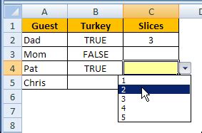 Nested Conditional Data Validation in Excel 的图像结果
