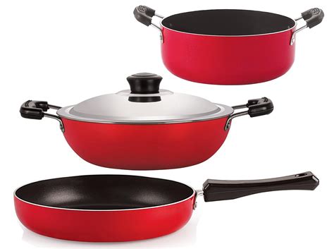 Buy Nirlon Nonstick Aluminium PFOA Free Cookware Essential Set Online ...