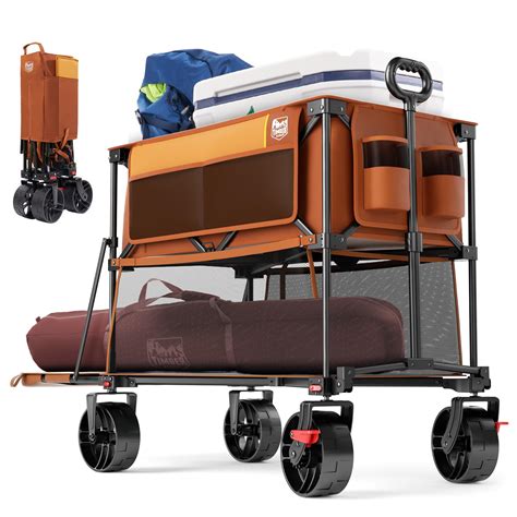 TIMBER RIDGE 400L Large Capacity Folding Double Decker Wagon with ...