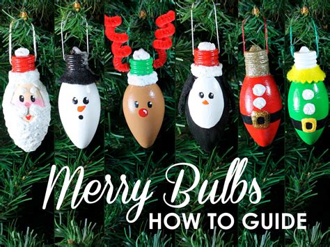 Complete instructions to create 6 unique light bulb ornaments ...