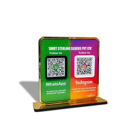 Tapify Smart NFC 2-in-1 Premium Standee | Whatsapp & Instagram QR Code ...