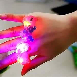 Buy AK Store 5-Pack LED Light Cartoon Doll Girl Design Finger Rings for ...