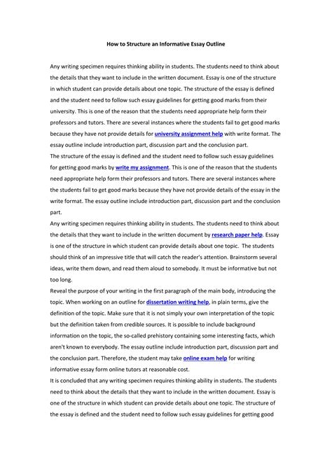 Informative Essay Structure 的图像结果