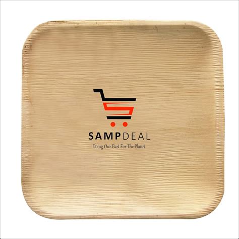Buy SAMP DEAL Biodegradable Palm Leaf Plates - 7 inch x 7 inch Square ...