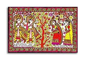 Tamatina Madhubani Art Canvas Painting|Sita Ram|Art|Size-24X16 Inches ...